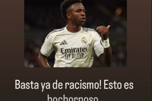 维尼修斯遭种族歧视！库尔图瓦社媒谴责：受够了种族歧视！可耻！