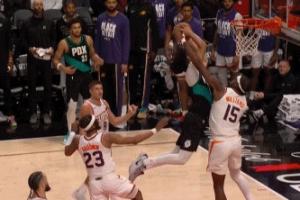 赛季最炸裂扣篮！夏普超远滑翔拉杆 隔着2米16马威折叠暴扣！