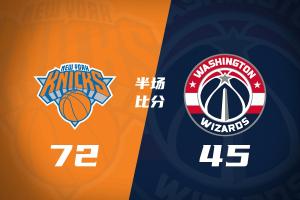半场战报-尼克斯领先奇才27分 唐斯16+7 阿努诺比15分