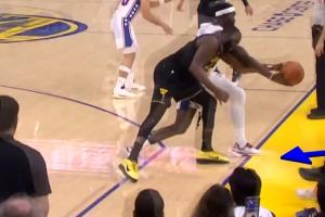 这也太明显了！博纳在裁判眼前出界救球 裁判没吹 博纳反击暴扣