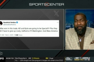 一年前认为东眉交易侠队赚了~帕金斯谈被打脸：我不可能每次都对